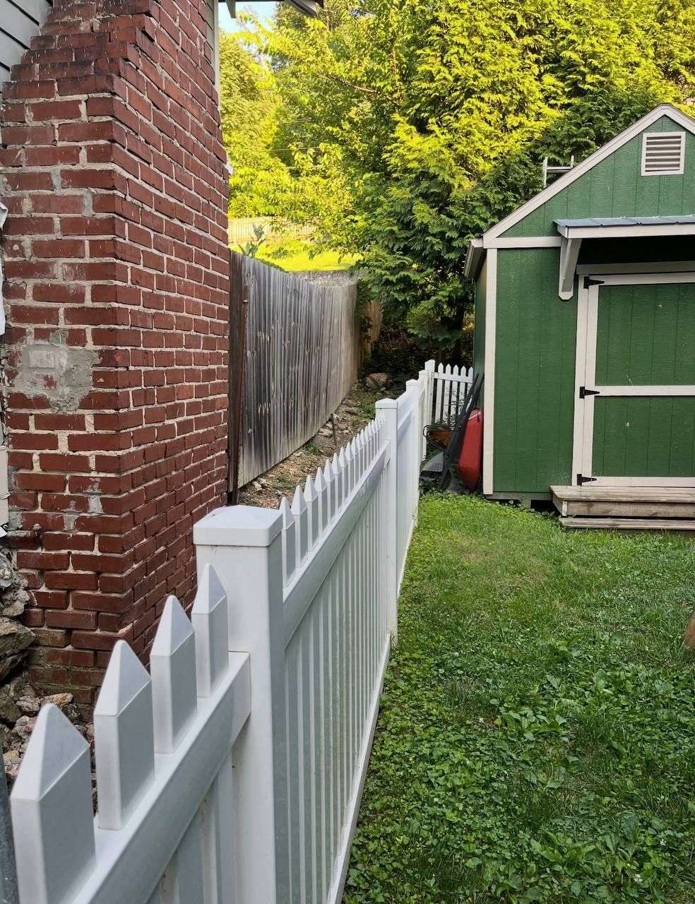 Yard before aluminum ornamental fence installation in Chattanooga, TN