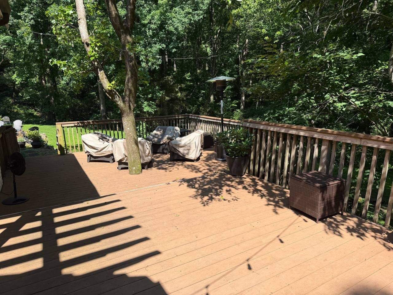 Old deck structure before new framing and railing in Chattanooga, TN